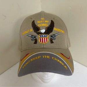 I’ll Keep My Guns Money and Freedom You Keep The Change Adjustable Hat